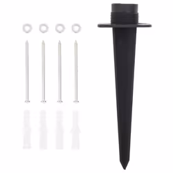 vidaXL Outdoor Socket Column with Lamp and Spike 2-Way Electrical Power Socket - Additional view 7