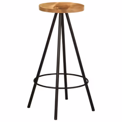 vidaXL Bar Set Dining Room Kitchen Dining Table and Chairs Solid Mango Wood - 7 piece - Additional view 7
