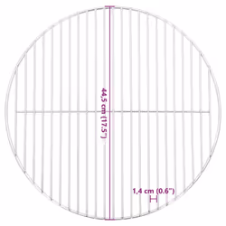 vidaXL BBQ Grill Grate BBQ Grill Rack Cooking Grate Round 304 Stainless Steel