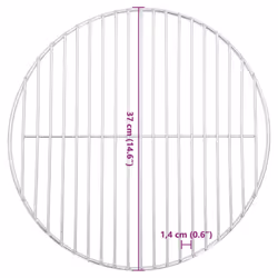vidaXL BBQ Grill Grate BBQ Grill Rack Cooking Grate Round 304 Stainless Steel