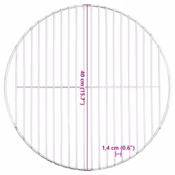 vidaXL BBQ Grill Grate BBQ Grill Rack Cooking Grate Round 304 Stainless Steel