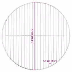 vidaXL BBQ Grill Grate BBQ Grill Rack Cooking Grate Round 304 Stainless Steel - Additional view 3