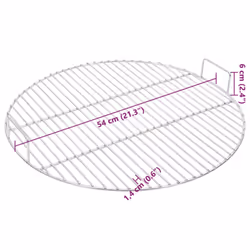 vidaXL BBQ Grill Grate with Handles Cooking Grate Round 304 Stainless Steel