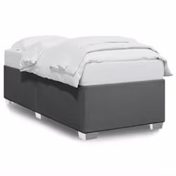 vidaXL Bed Frame Home Bedroom Bed Base Bedstead Mattress Foundation Fabric - dark grey