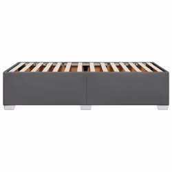 vidaXL Bed Frame Home Bedroom Bed Base Bedstead Mattress Foundation Fabric - dark grey - Additional view 4
