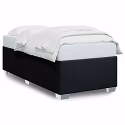 vidaXL Bed Frame Bed Base Bedstead Mattress Foundation Dark GreyÃÂ Double Fabric - black, 3ft single