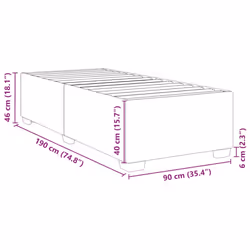 vidaXL Bed Frame Bed Base Bedstead Mattress Foundation Dark GreyÃÂ Double Fabric - black, 3ft single