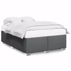 vidaXL Bed Frame Bed Base Bedstead Mattress Foundation Dark GreyÃÂ Double Fabric - dark grey, 4ft6 double