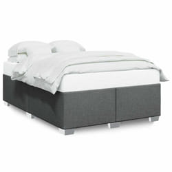 vidaXL Bed Frame Bed Base Bedstead Mattress Foundation Dark GreyÃÂ Double Fabric - dark grey, 4ft6 double