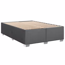vidaXL Bed Frame Bed Base Bedstead Mattress Foundation Dark GreyÃÂ Double Fabric - dark grey, 4ft6 double
