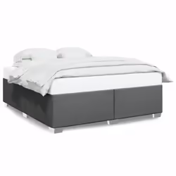 vidaXL Bed Frame Bed Base Bedstead Mattress Foundation Dark GreyÃÂ Double Fabric - dark grey, 6ft super king size