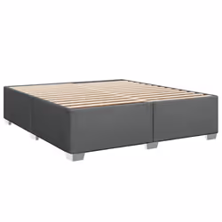 vidaXL Bed Frame Bed Base Bedstead Mattress Foundation Dark GreyÃÂ Double Fabric - dark grey, 6ft super king size