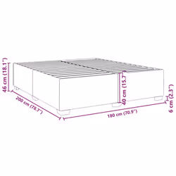 vidaXL Bed Frame Bed Base Bedstead Mattress Foundation Dark GreyÃÂ Double Fabric - dark grey, 6ft super king size