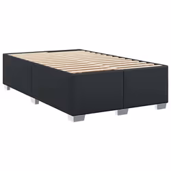 vidaXL Bed Frame without Mattress Bedroom Bed Base Bedstead Black Faux Leather - 4ft6 double