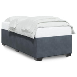 vidaXL Bed Frame without Mattress Bed Base Bedstead Mattress Foundation Velvet - dark grey, 3ft single
