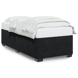 vidaXL Bed Frame without Mattress Bed Base Bedstead Mattress Foundation Velvet - black, 3ft single