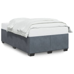 vidaXL Bed Frame without Mattress Bed Base Bedstead Mattress Foundation Velvet - dark grey, 4ft6 double