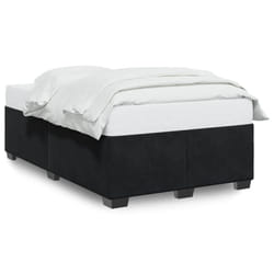 vidaXL Bed Frame without Mattress Bed Base Bedstead Mattress Foundation Velvet - black, 4ft6 double