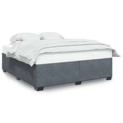 vidaXL Bed Frame without Mattress Bed Base Bedstead Mattress Foundation Velvet - dark grey, 6ft super king size