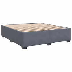 vidaXL Bed Frame without Mattress Bed Base Bedstead Mattress Foundation Velvet - dark grey, 6ft super king size