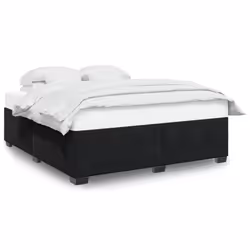 vidaXL Bed Frame without Mattress Bed Base Bedstead Mattress Foundation Velvet - black, 6ft super king size