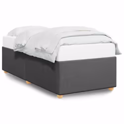 vidaXL Bed Frame without Mattress Bed Base Bedstead Mattress Foundation Fabric - dark grey, 3ft single