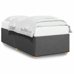 vidaXL Bed Frame without Mattress Bed Base Bedstead Mattress Foundation Fabric - dark grey, 3ft single