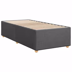 vidaXL Bed Frame without Mattress Bed Base Bedstead Mattress Foundation Fabric - dark grey, 3ft single