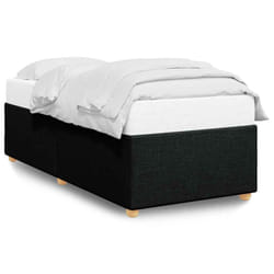 vidaXL Bed Frame without Mattress Bed Base Bedstead Mattress Foundation Fabric - black, 3ft single