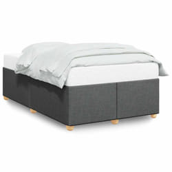 vidaXL Bed Frame without Mattress Bed Base Bedstead Mattress Foundation Fabric - dark grey, 4ft6 double