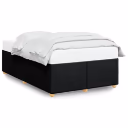 vidaXL Bed Frame without Mattress Bed Base Bedstead Mattress Foundation Fabric - black, 4ft6 double