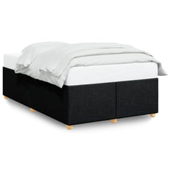 vidaXL Bed Frame without Mattress Bed Base Bedstead Mattress Foundation Fabric - black, 4ft6 double