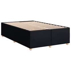 vidaXL Bed Frame without Mattress Bed Base Bedstead Mattress Foundation Fabric - black, 4ft6 double