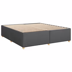 vidaXL Bed Frame without Mattress Bed Base Bedstead Mattress Foundation Fabric - dark grey, 6ft super king size
