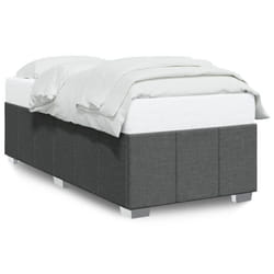 vidaXL Bed Frame Bedroom Home Bed Base Bedstead Mattress Foundation Fabric - dark grey