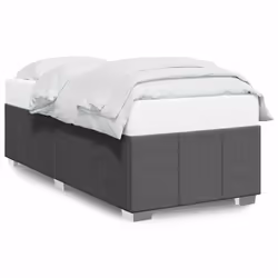vidaXL Bed Frame Bed Base Mattress Foundation Dark Grey Super King Fabric - dark grey, 3ft single