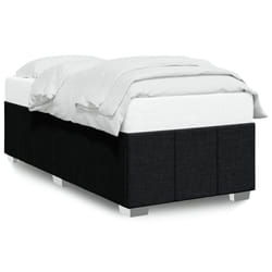 vidaXL Bed Frame Bed Base Mattress Foundation Dark Grey Super King Fabric - black, 3ft single