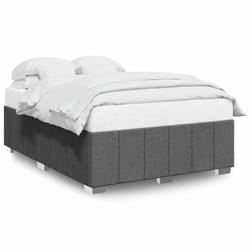 vidaXL Bed Frame Bed Base Mattress Foundation Dark Grey Super King Fabric - dark grey, 4ft6 double