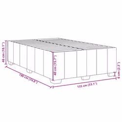 vidaXL Bed Frame Bed Base Mattress Foundation Dark Grey Super King Fabric - black, 4ft6 double