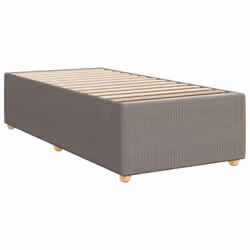 vidaXL Bed Frame Home Bedroom Mattress Foundation Bed Base Bedstead Fabric - taupe