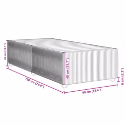 vidaXL Bed Frame Home Bedroom Mattress Foundation Bed Base Bedstead Fabric - taupe