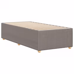 vidaXL Bed Frame Home Bedroom Mattress Foundation Bed Base Bedstead Fabric - taupe - Additional view 5