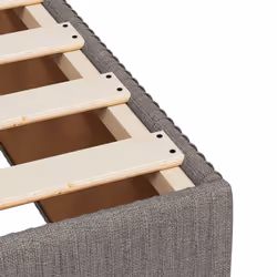 vidaXL Bed Frame Home Bedroom Mattress Foundation Bed Base Bedstead Fabric - taupe - Additional view 6