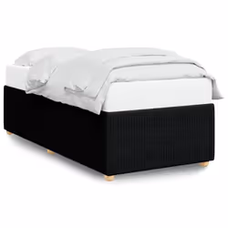 vidaXL Bed Frame Bed Base Bedroom Mattress Foundation Home Bedstead Fabric - black, single