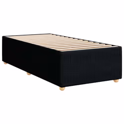 vidaXL Bed Frame Bed Base Bedroom Mattress Foundation Home Bedstead Fabric - black, single