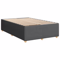 vidaXL Bed Frame Bed Base Bedroom Mattress Foundation Home Bedstead Fabric - dark grey, 4ft6 double