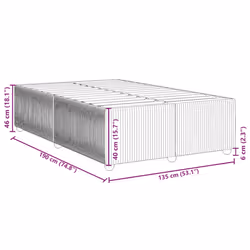 vidaXL Bed Frame Bed Base Bedroom Mattress Foundation Home Bedstead Fabric - dark grey, 4ft6 double