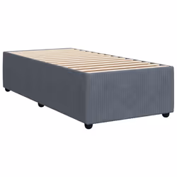 vidaXL Bed Frame Bed Base Bedroom Mattress Foundation Home Bedstead Velvet - dark grey, single