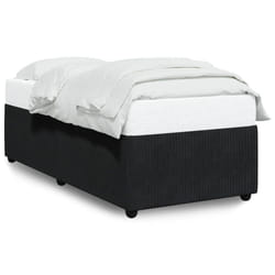 vidaXL Bed Frame Bed Base Bedroom Mattress Foundation Home Bedstead Velvet - black, single