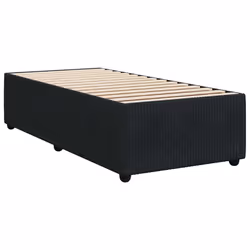 vidaXL Bed Frame Bed Base Bedroom Mattress Foundation Home Bedstead Velvet - black, single